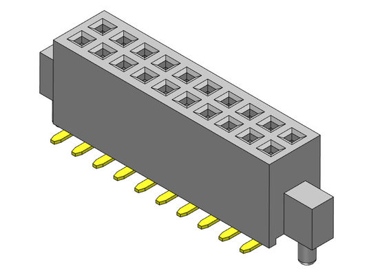 Il connettore femminile 1.27mm dell'intestazione si raddoppia fila con l'urto &amp; caviglia il tipo di SMT - 2 *4 PIN To 2*50PIN H=4.40mm