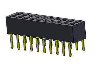 TIPO fila doppia della IMMERSIONE dell'incavo 2.00mm dell'intestazione di Pin Female Header Connector Female