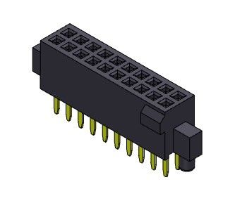Fila doppia femminile del connettore 1.27mm dell'intestazione con il tipo diritto di Bump&amp;Pegs - 2 *3 PIN To 2*50PIN H=4.40mm