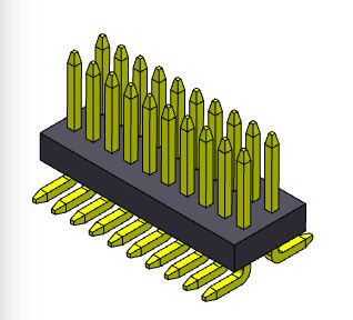 Fila doppia del passo 0.8*1.2mm 2*3 PIN To 2*50 PIN Pin Female Header Connector 0.8mm