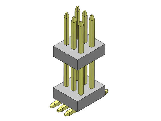 Pila doppia SMT diritto di fila di 2*3 PIN To 2*50 PIN Pin Header Connectors 0.80mm