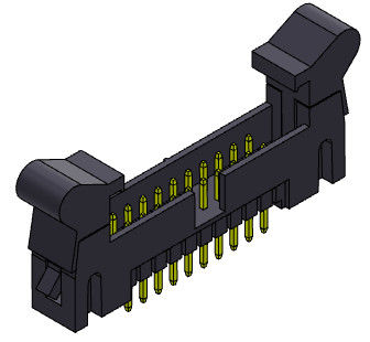 Tipo diritto intestazione 2.54mm 2*4-2*32Pin 3AMP della immersione dell'espulsore del connettore dell'intestazione della scatola di Nylon9T