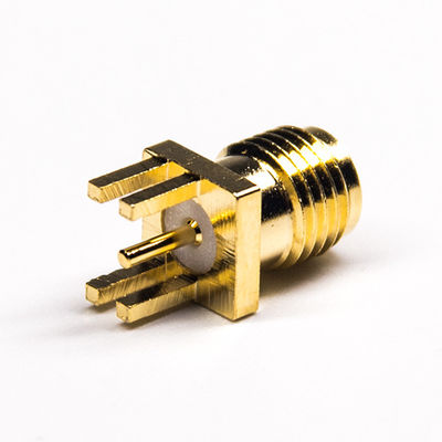 50Ω tipo connettore coassiale della immersione del connettore coassiale di doratura SMA rf del PWB