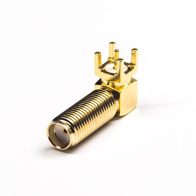 Angolo retto del connettore coassiale 20mm del PWB del connettore coassiale di SMA rf